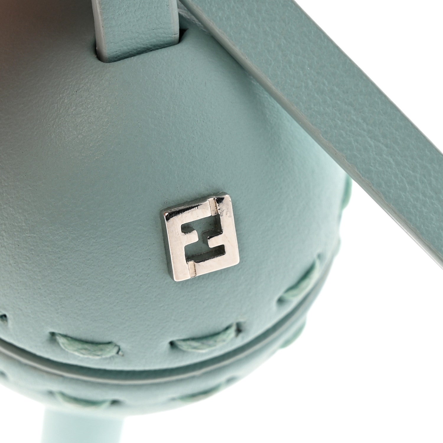 Fendi X CHUPA CHUPS Vitello Grace Lollipop Holder Bag Charm Key Ring Light Blue 3 of 5