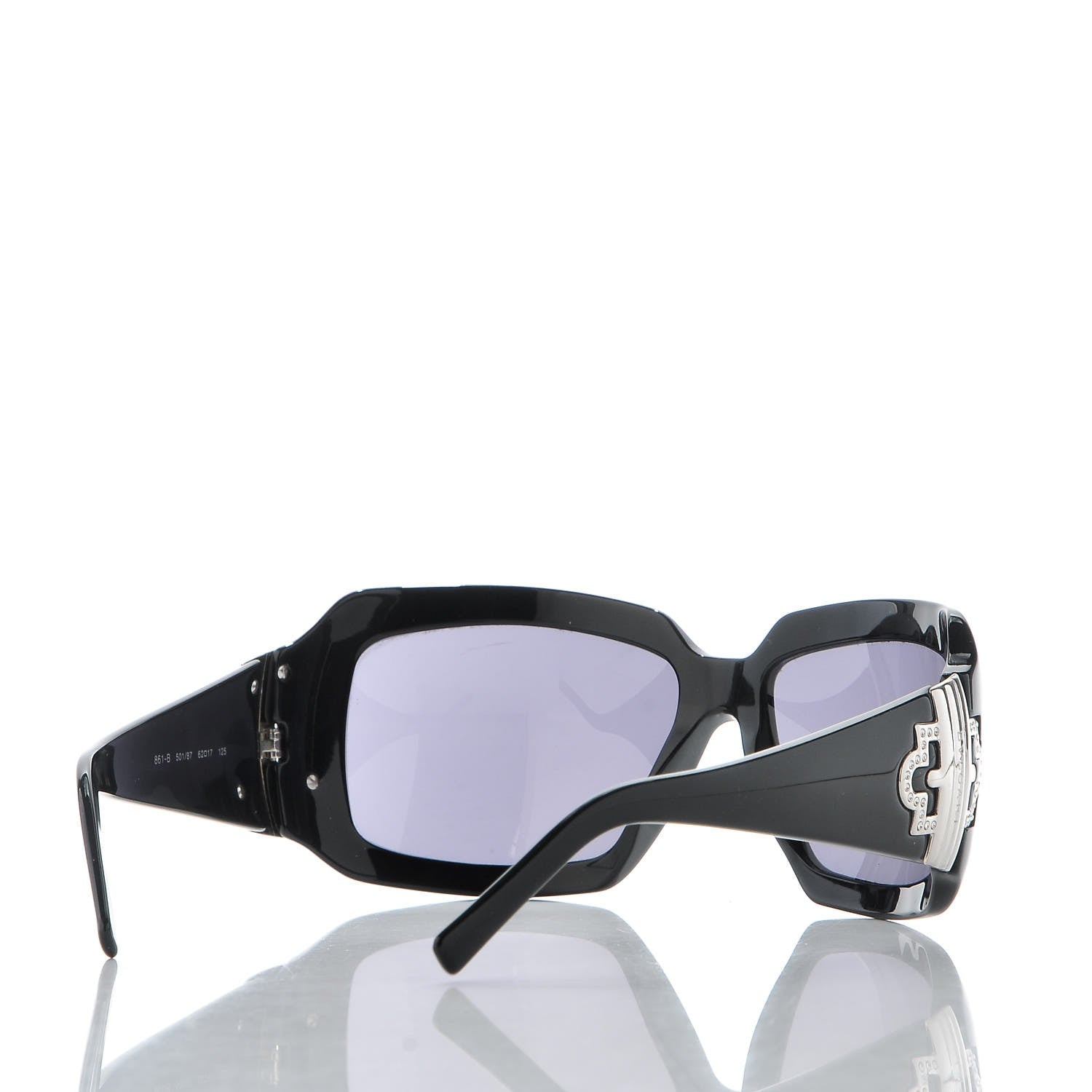 Bulgari Crystal 861-B Sunglasses Black 4 of 7