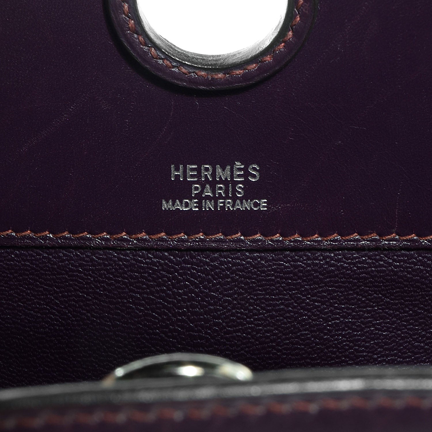 Hermes Box Leather Dalvy 30 Raisin 7 of 9