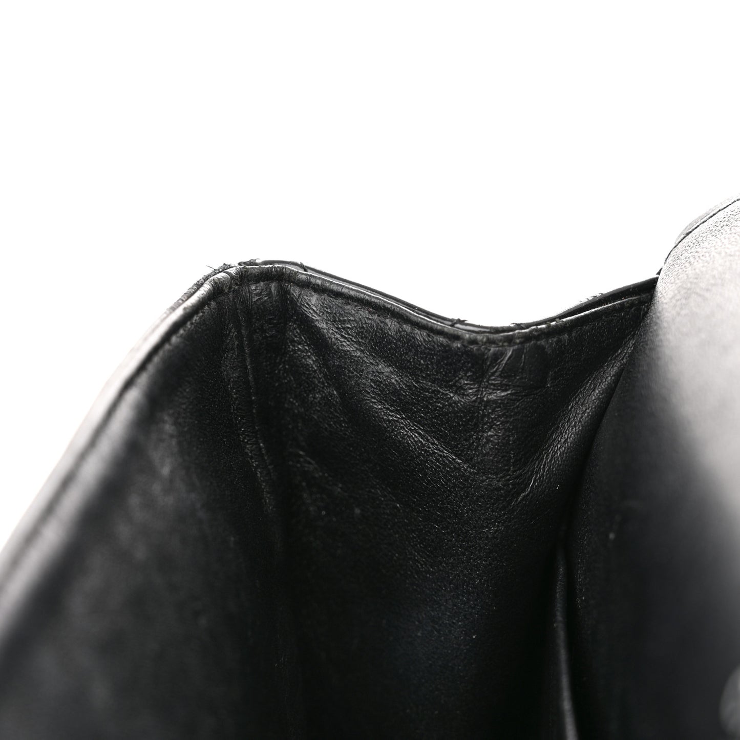 Patent Quilted Maxi Double Flap Black