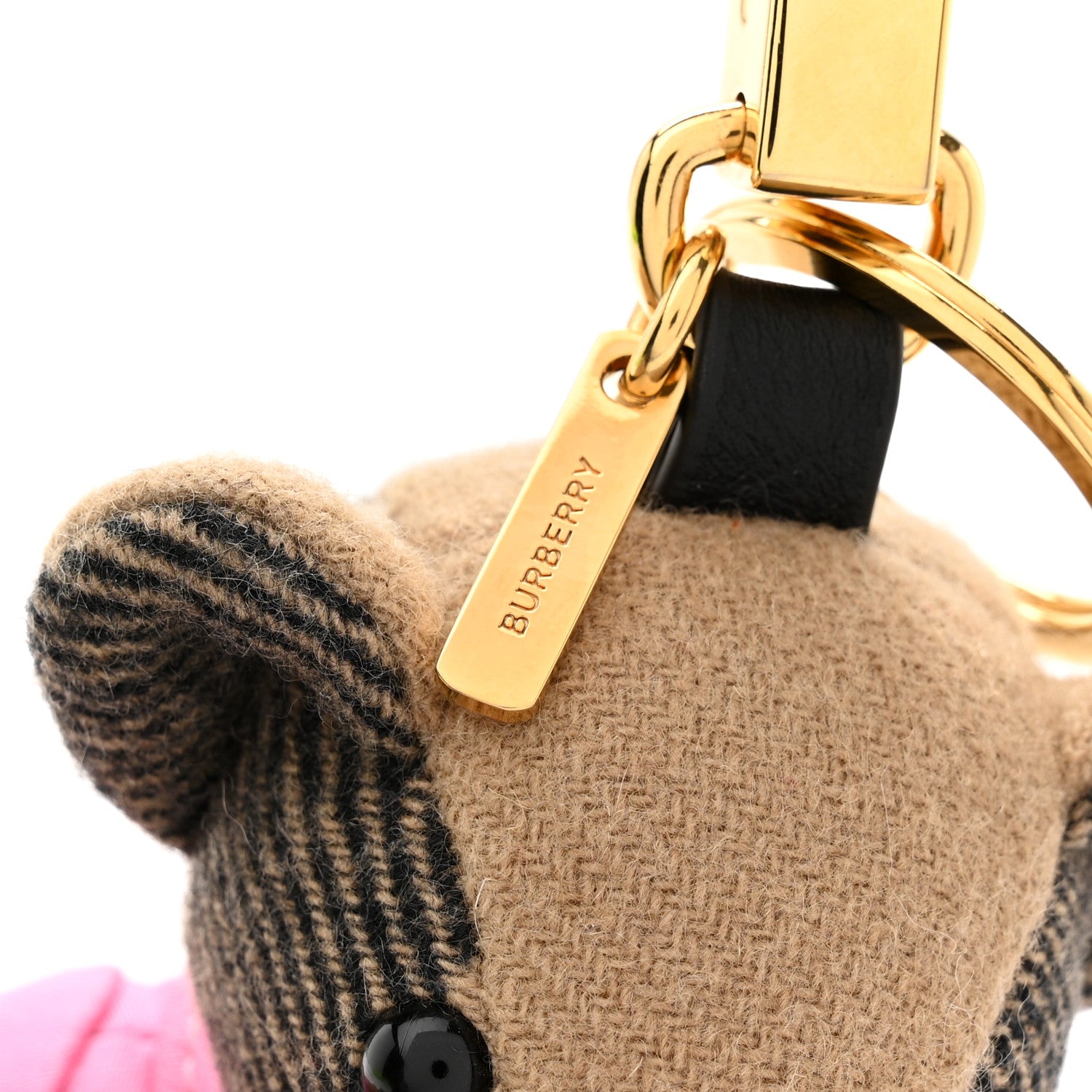 Burberry Cashmere Thomas Angel Jacket Teddy Bear Keychain Charm Pink 3 of 4