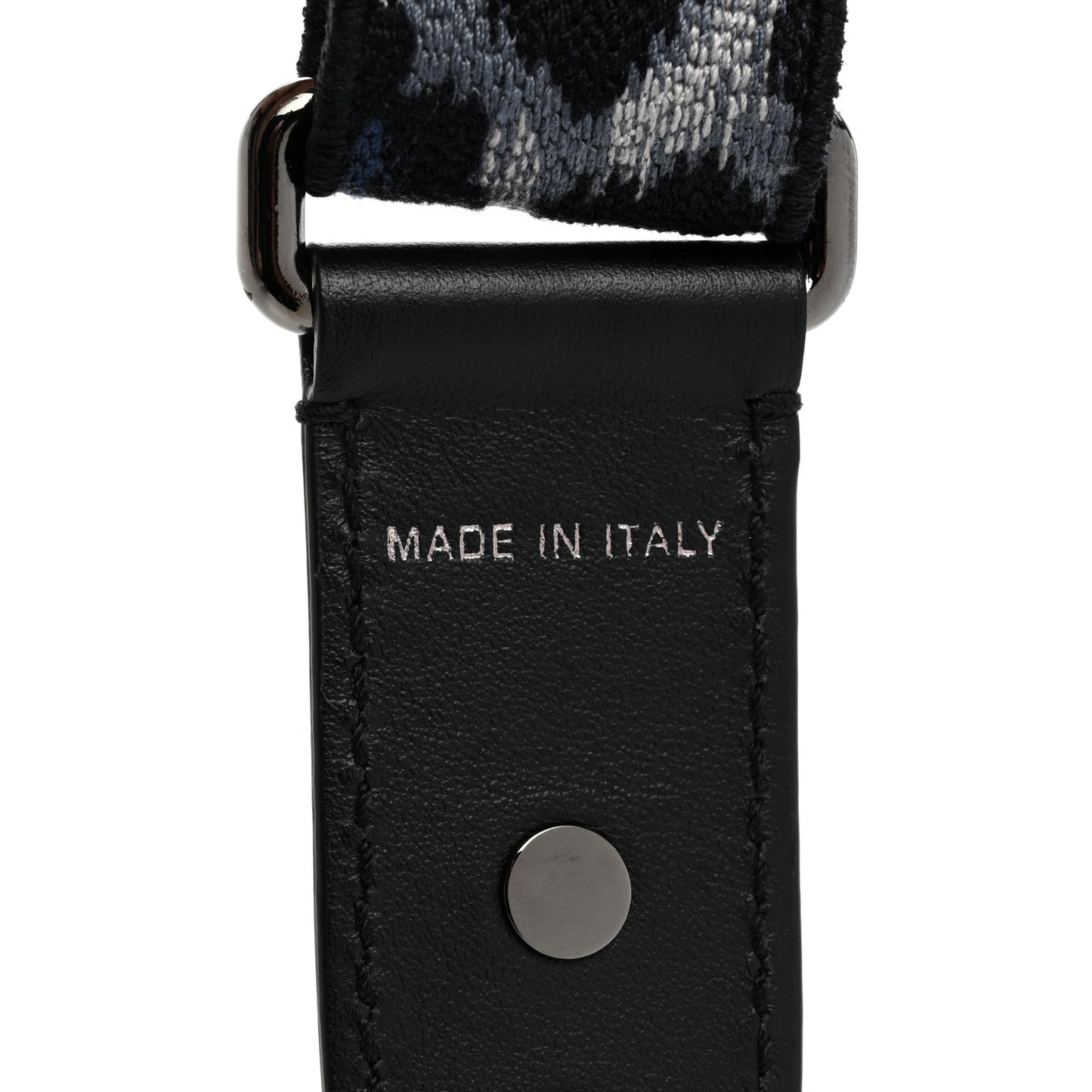 Canvas Mizza Embroidered Leopard Shoulder Strap Bleu Black