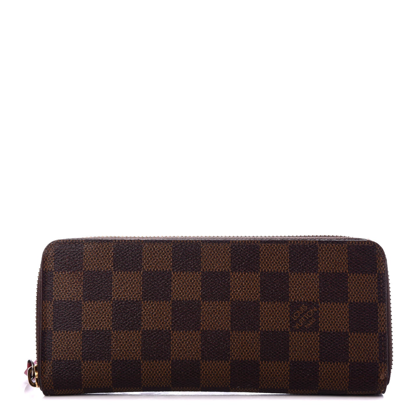 Damier Ebene Clemence Wallet Cherry