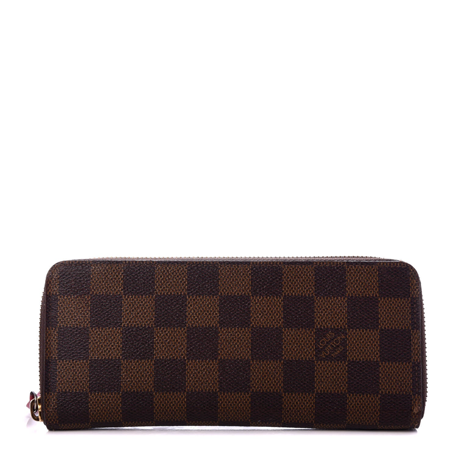 Louis Vuitton Damier Ebene Clemence Wallet Cherry 1 of 8