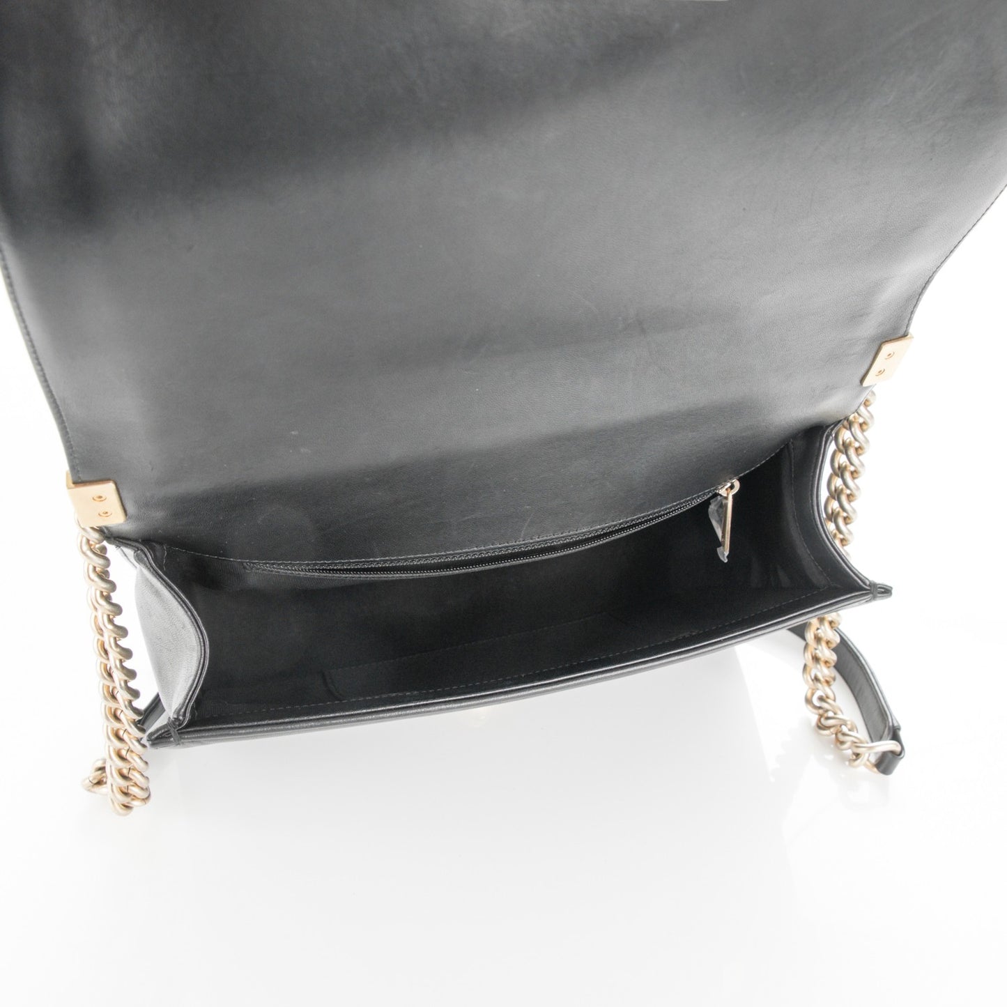 Lambskin Quilted New Medium Boy Flap Black