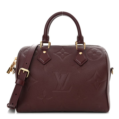 Louis Vuitton Empreinte Monogram Giant Speedy Bandouliere 25 Wine 1 of 9