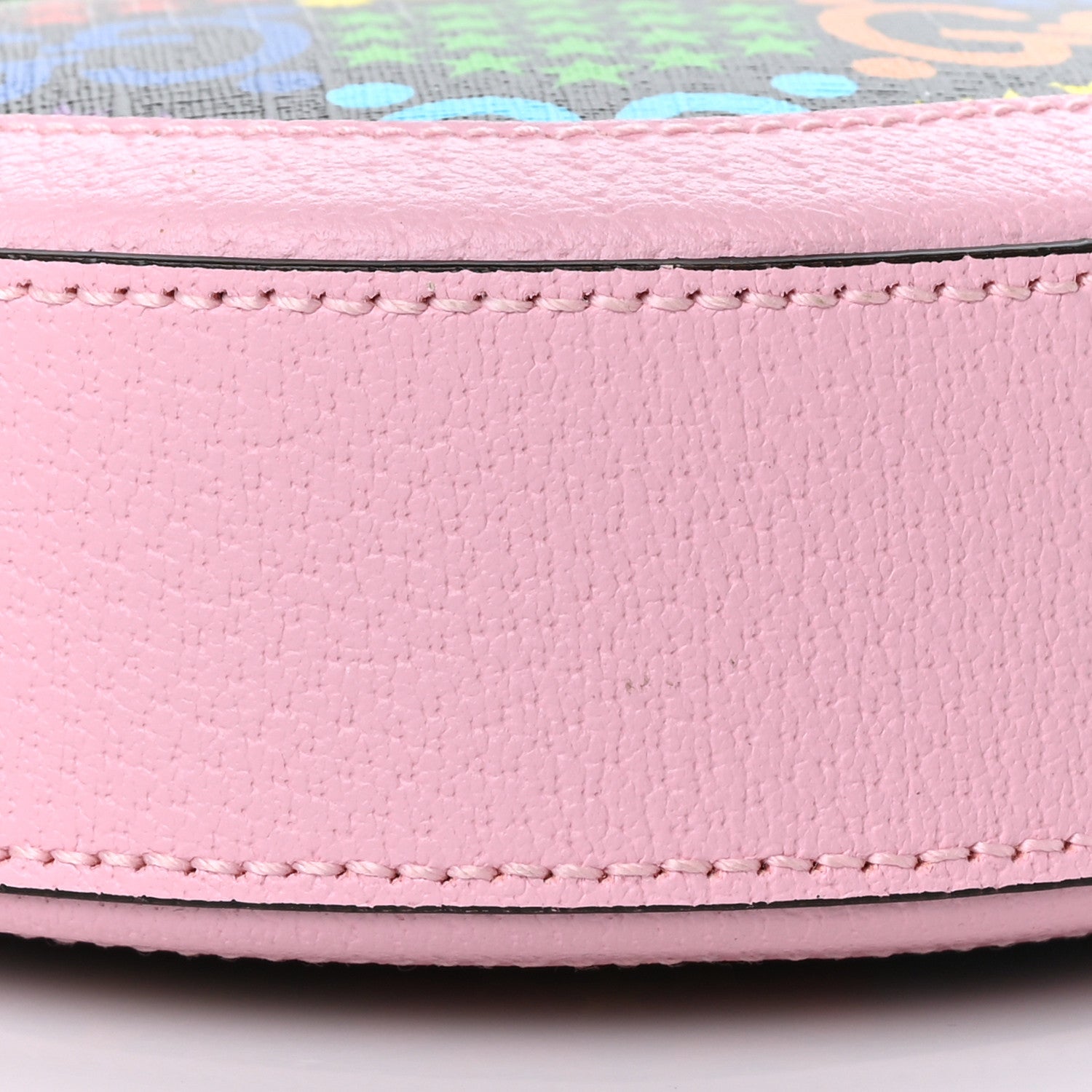 Gucci GG Supreme Monogram Psychedelic Round Shoulder Bag Black Multicolor Sugar Pink 8 of 8