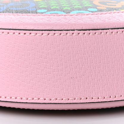 Gucci GG Supreme Monogram Psychedelic Round Shoulder Bag Black Multicolor Sugar Pink 8 of 8