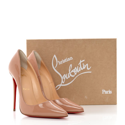 Christian Louboutin Patent Kate 120 Pumps 38 Nude 8 of 8