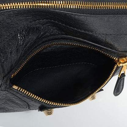 Balenciaga Agneau Giant 12 Gold Hardware Flat Handle Clutch Black 8 of 12