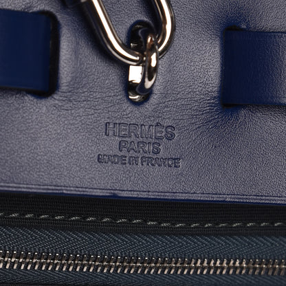 Hermes Vache Hunter Toile Herbag Zip 31 PM Vert Cypress Bleu Saphir 7 of 11