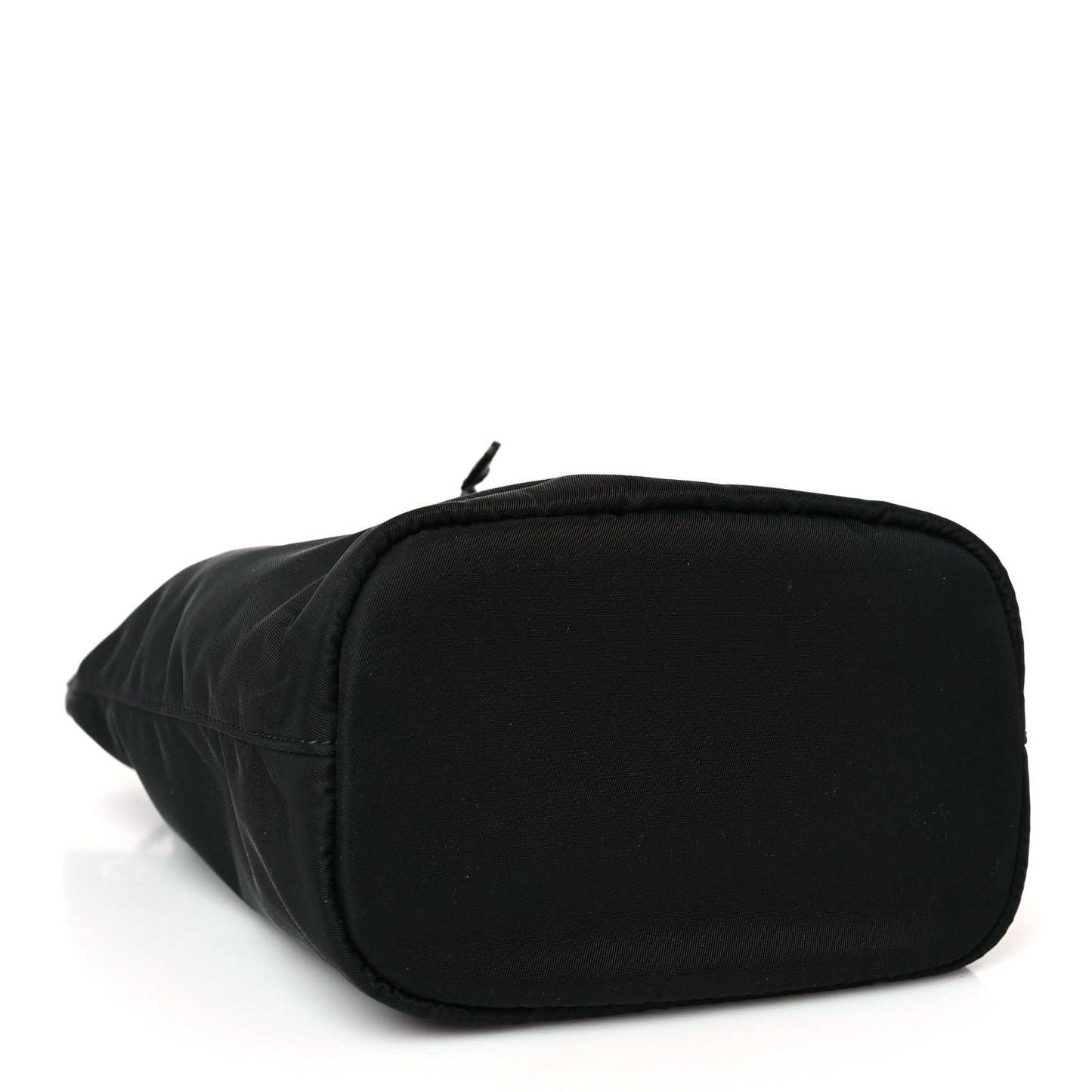 Saffiano Tessuto Nylon Vela Bucket Wristlet Black
