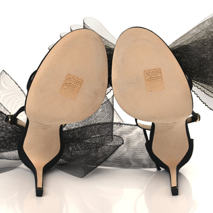 Jimmy Choo Grosgrain Aveline Bow 100 Sandals 39 Black 6 of 9
