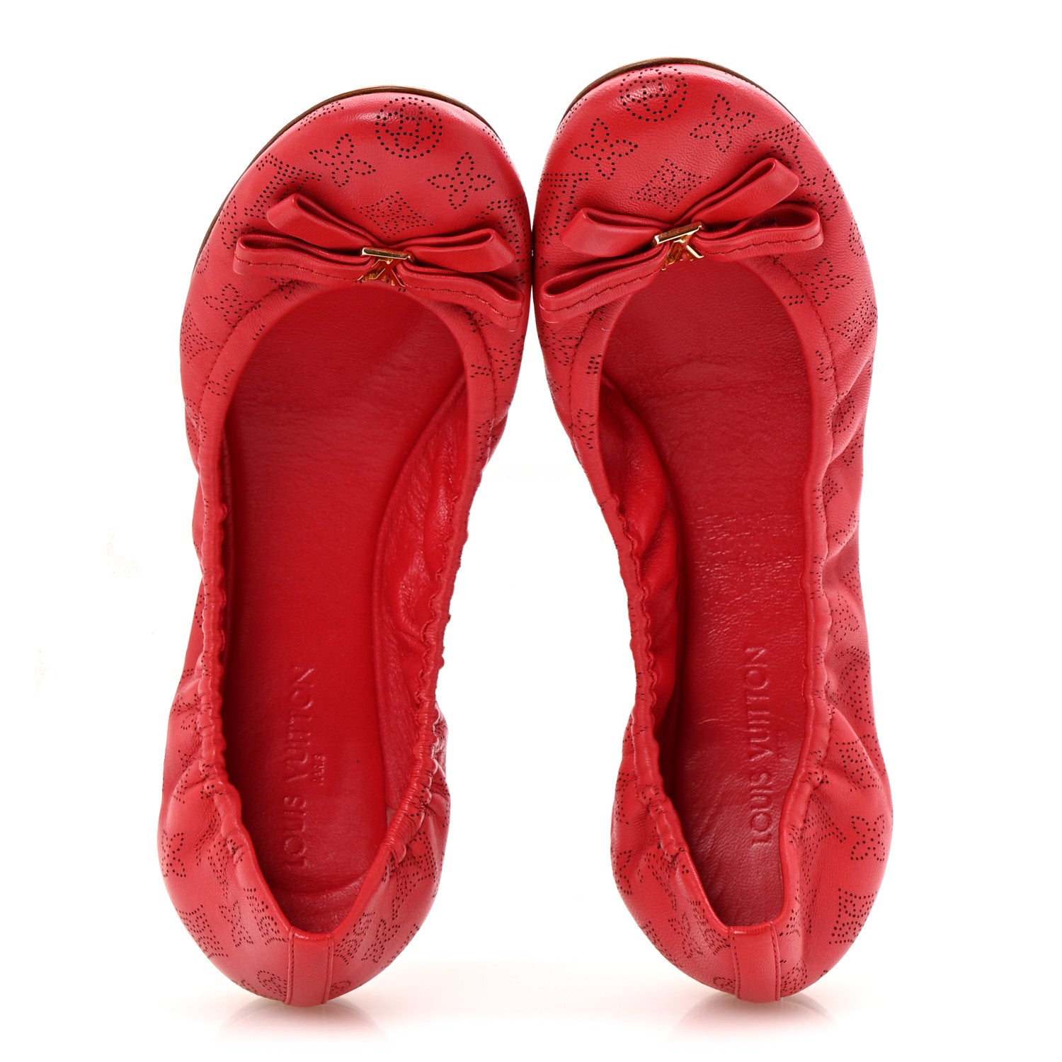 Louis Vuitton Mahina Elba Ballet Flats 39.5 Red 2 of 11