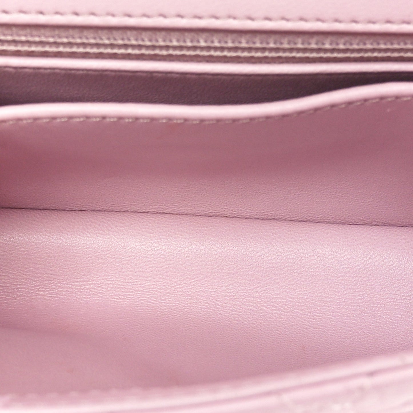 Crumpled Lambskin Quilted Mini CC Links Top Handle Flap Light Pink