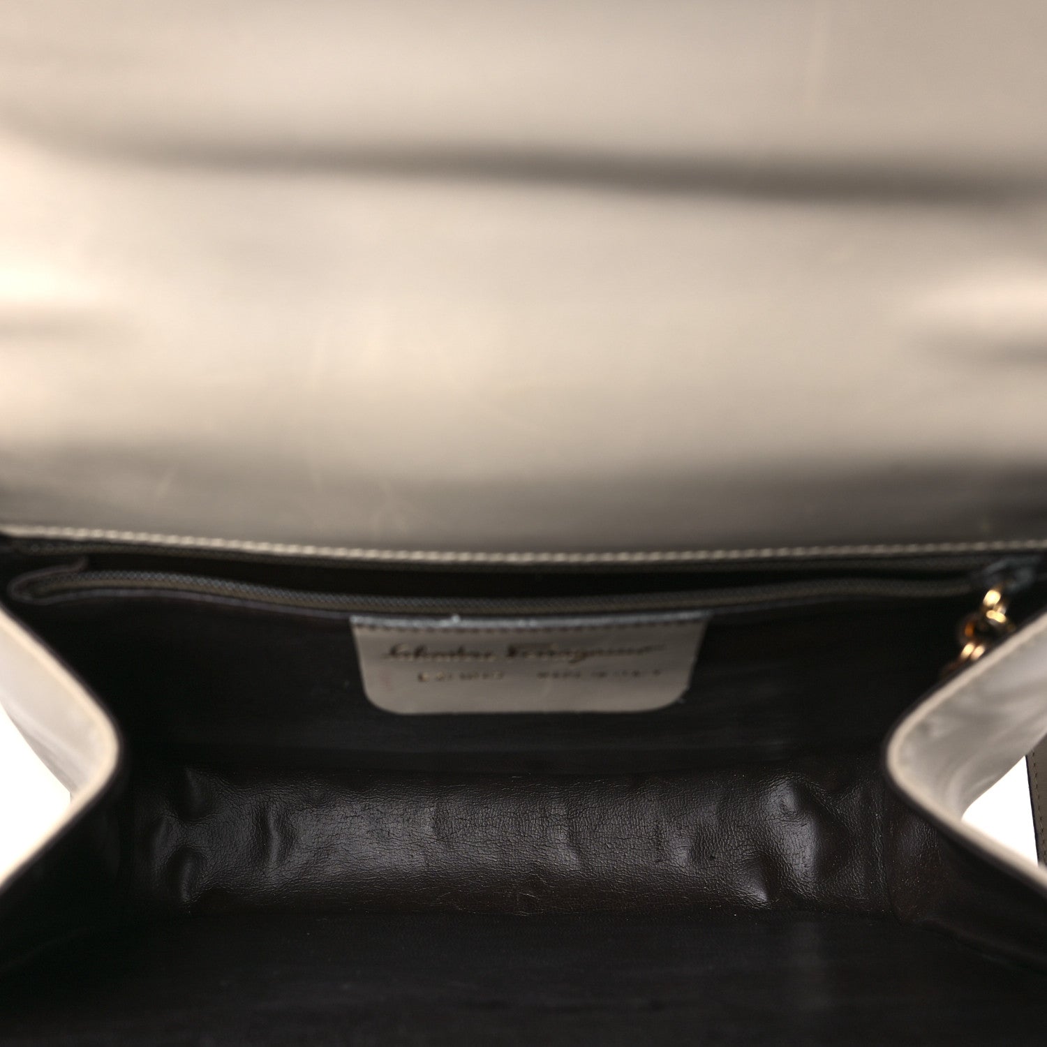 Salvatore Ferragamo Calfskin Gancio Lock Satchel Grey 5 of 12