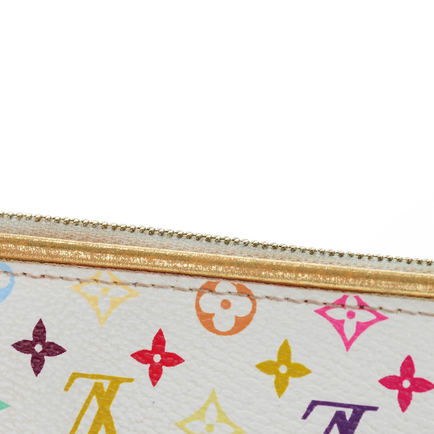 Louis Vuitton Monogram Multicolor Kate Clutch White 7 of 8