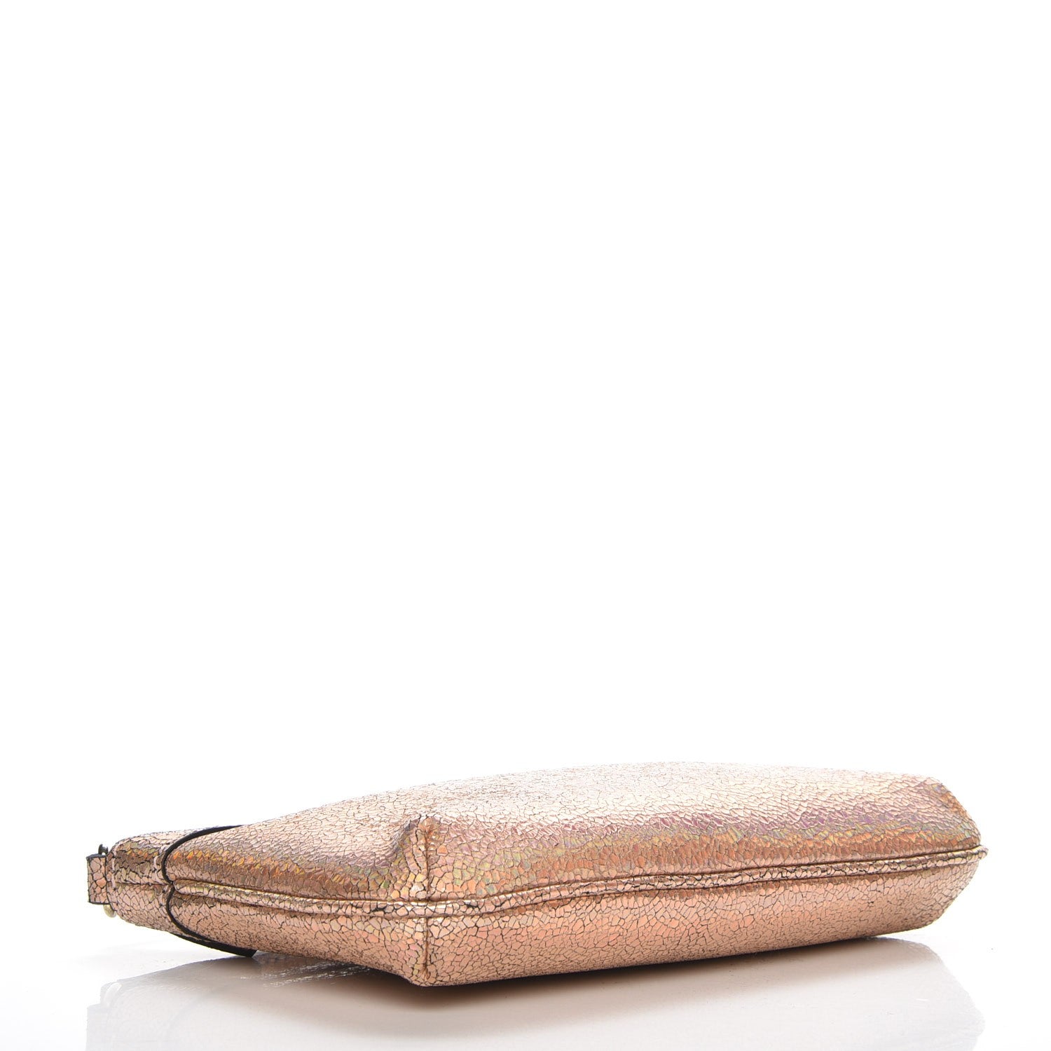 Gucci Metallic Crackled Calfskin Wristlet Salmone 4 of 8