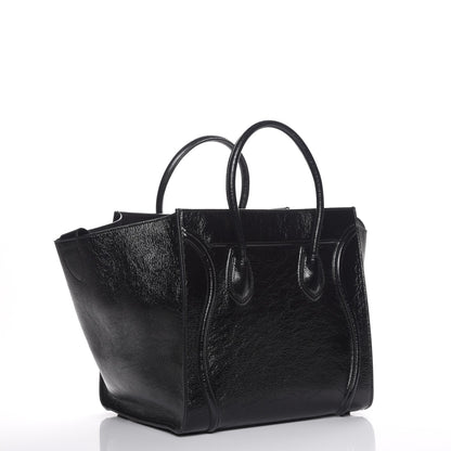 Celine Shiny Goatskin Medium Phantom Luggage Black 3 of 7