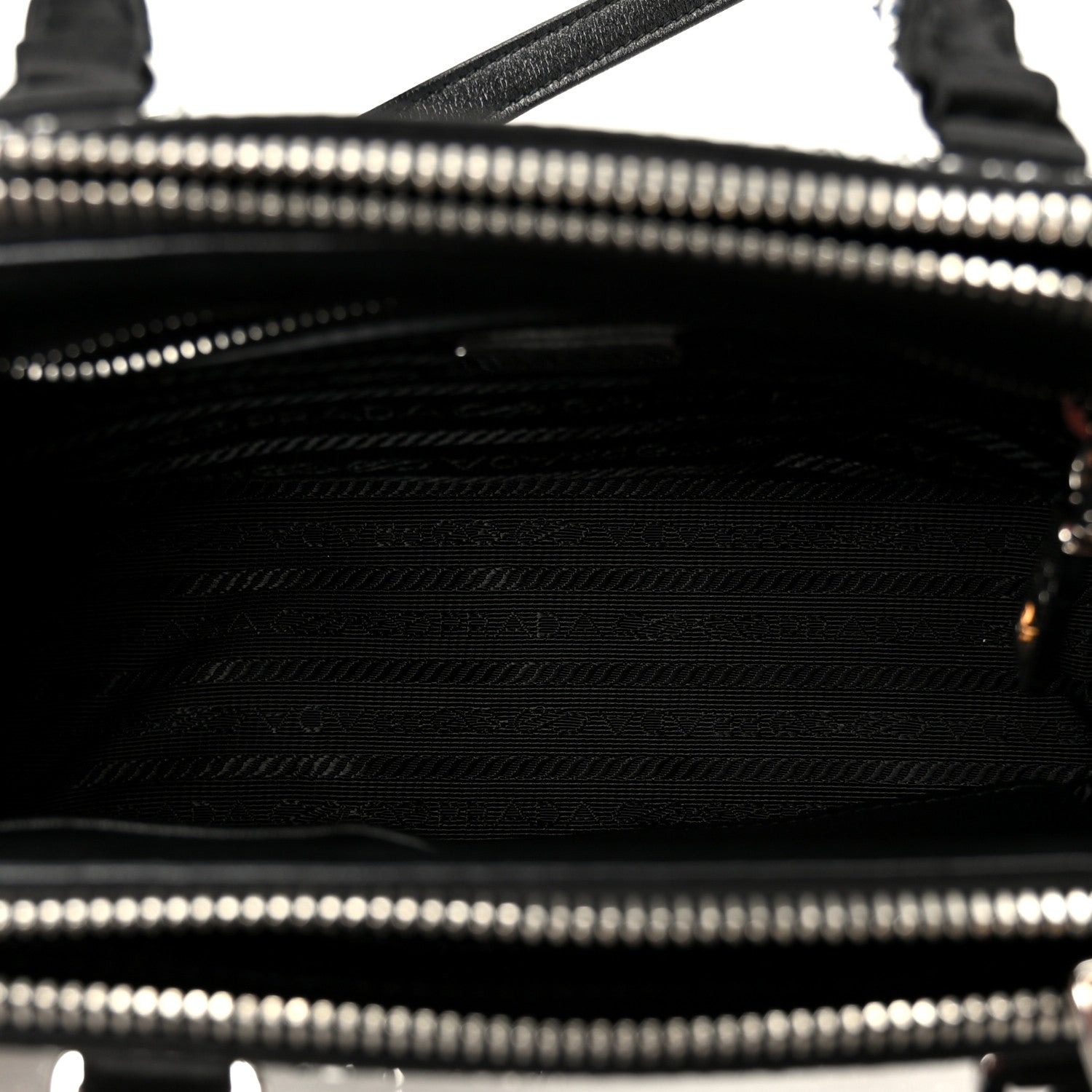 Prada Satin Crystal Mini Galleria Double Zip Tote Metal 5 of 10