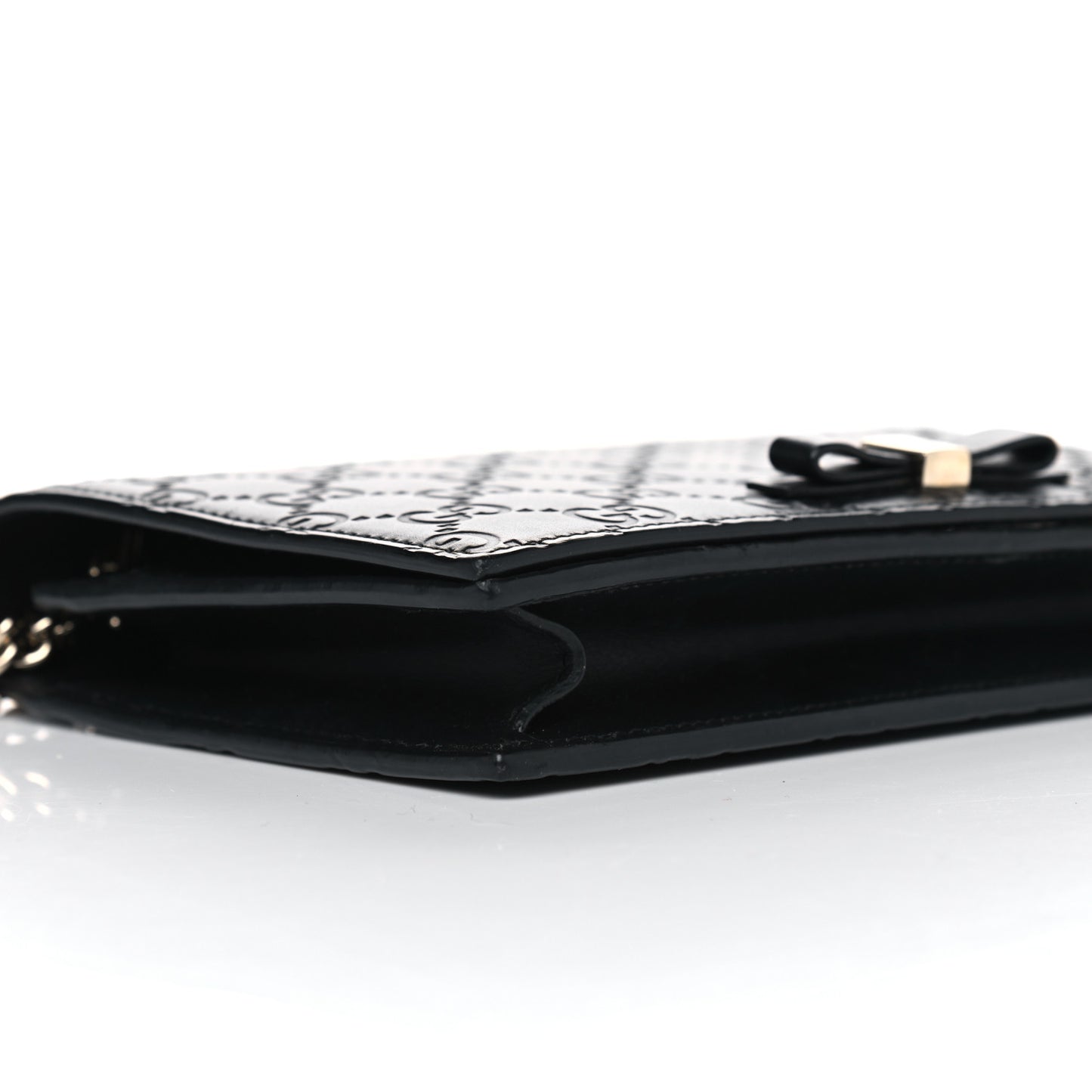 Guccissima Signature Bowy Chain Wallet Black