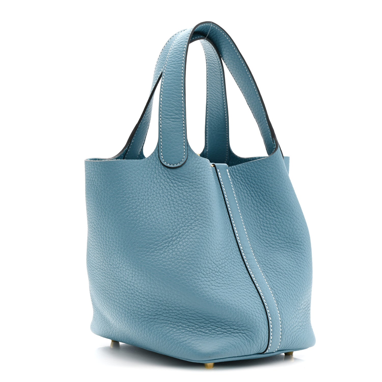 Hermes Taurillon Clemence Picotin Lock 18 PM New Blue Jean 3 of 10