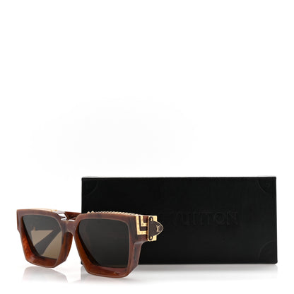Louis Vuitton Acetate Metal 1.1 Millionaires Sunglasses Z1337W Brown 8 of 8