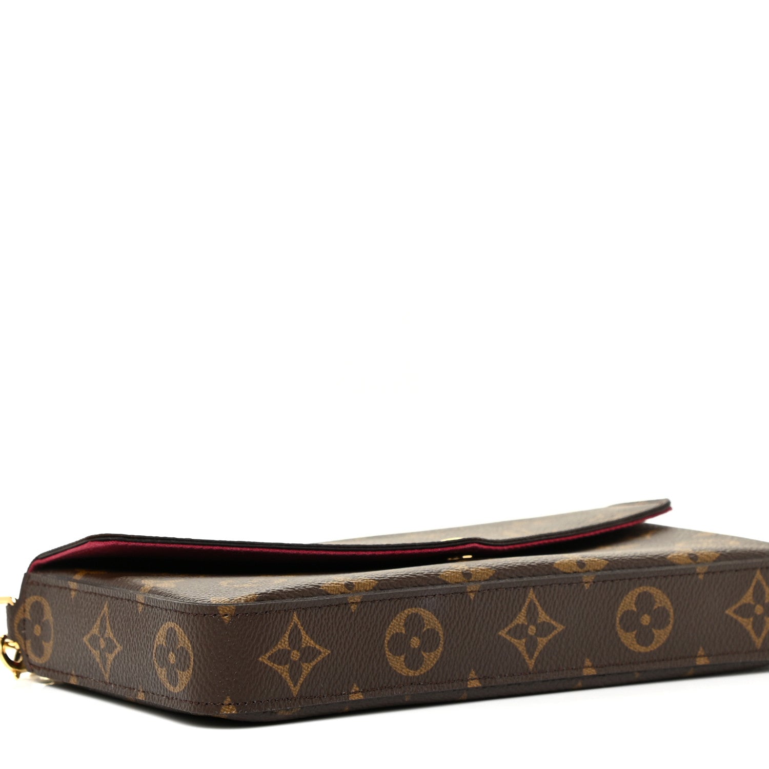 Louis Vuitton Monogram Pochette Felicie Chain Wallet Fuchsia 8 of 11