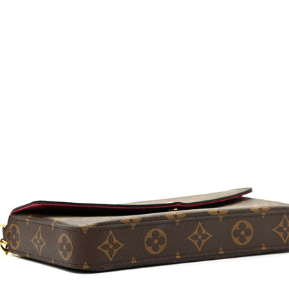 Louis Vuitton Monogram Pochette Felicie Chain Wallet Fuchsia 8 of 11