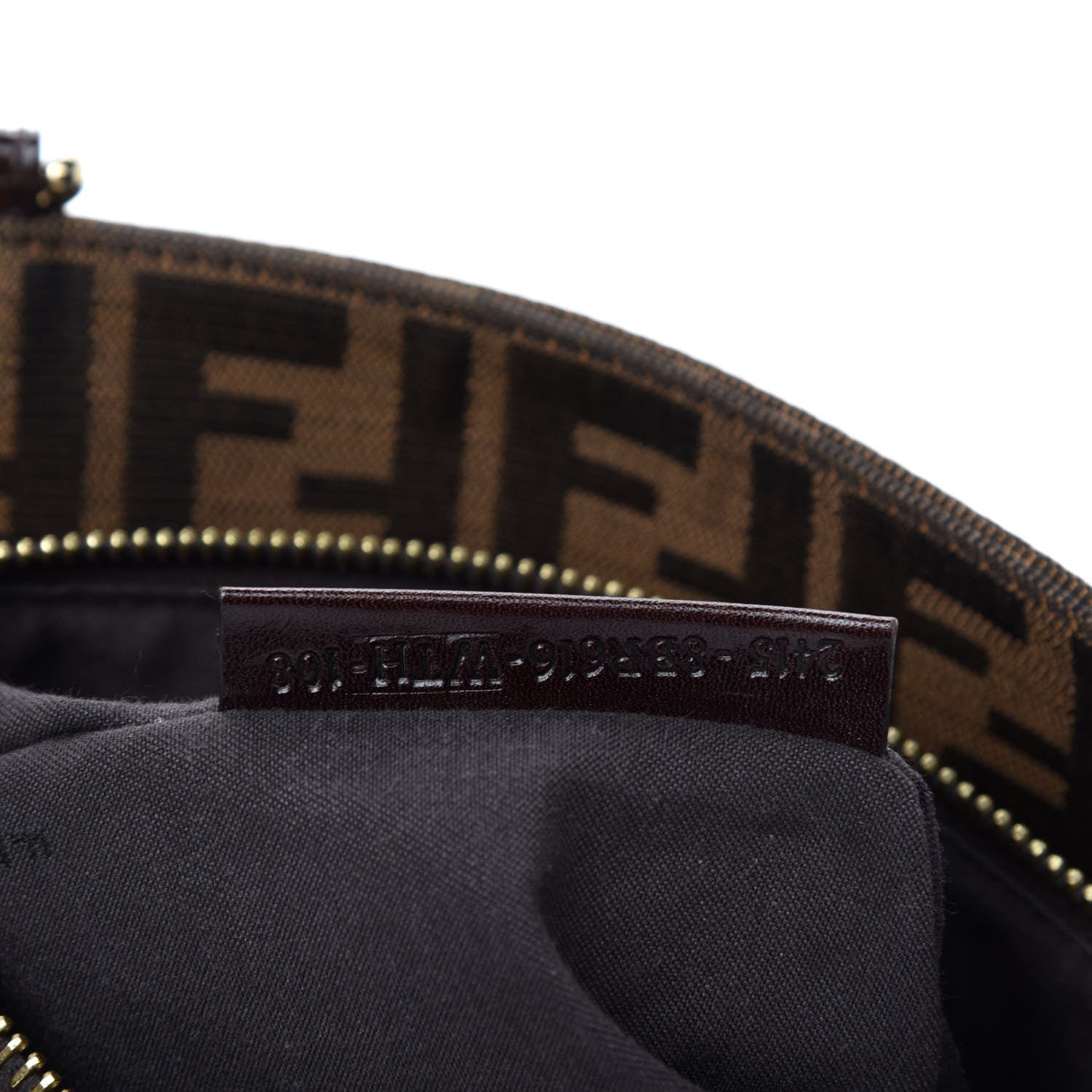 Fendi Zucca Patent Mia Tote Tobacco 12 of 13