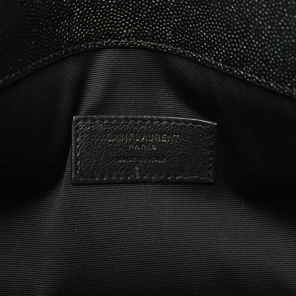Saint Laurent Grain De Poudre Monogram Uptown Pouch Black 6 of 9