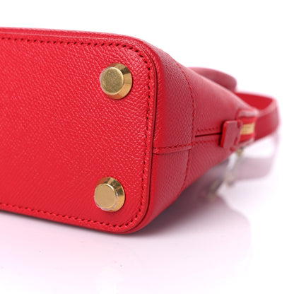 Balenciaga Grained Calfskin XXS Ville Top Handle Bag Rouge Coquelicot 9 of 9