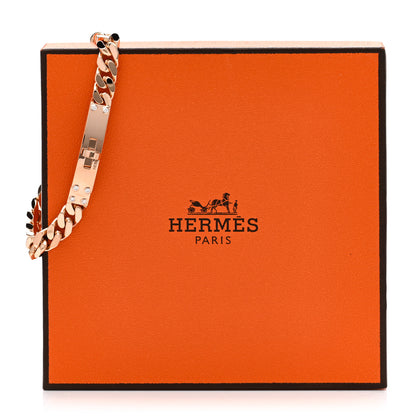 Hermes 18K Rose Gold Diamond PM Kelly Chaine Bracelet ST 4 of 4