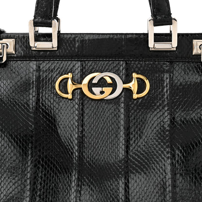 Gucci Elaphe Medium Zumi Top Handle Bag Black 8 of 10