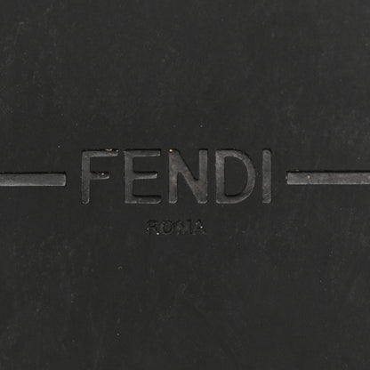 Fendi Fabric Jacquard Nappa FF Womens Fendi Feel Buckled Slide Sandals 41 Tobacco Black Miele Scuro 6 of 10