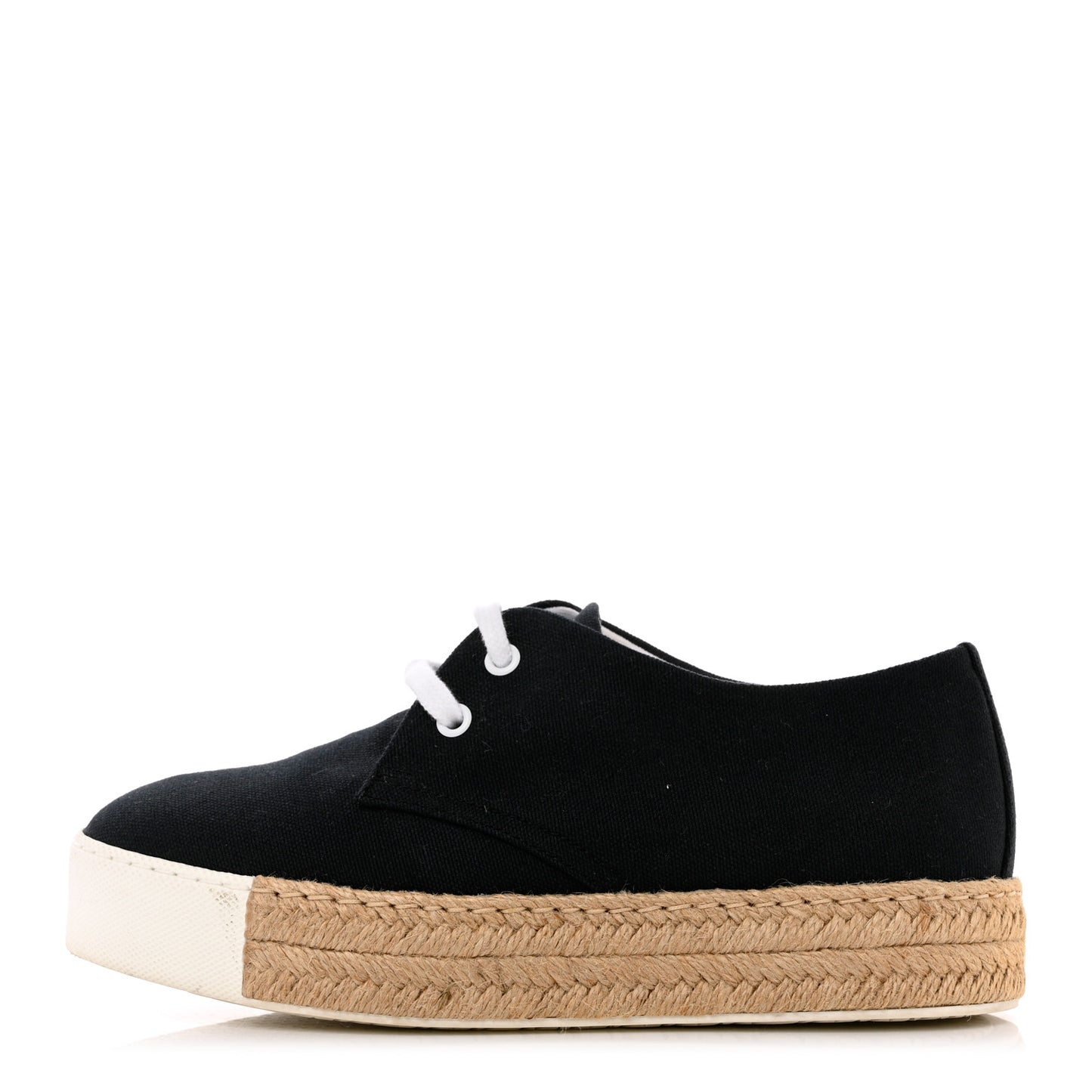 Cotton Canvas Womens Rosa Espadrille Sneakers 37 Black