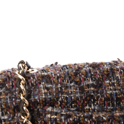 Chanel Tweed Quilted Mini Rectangular Flap Beige 10 of 12