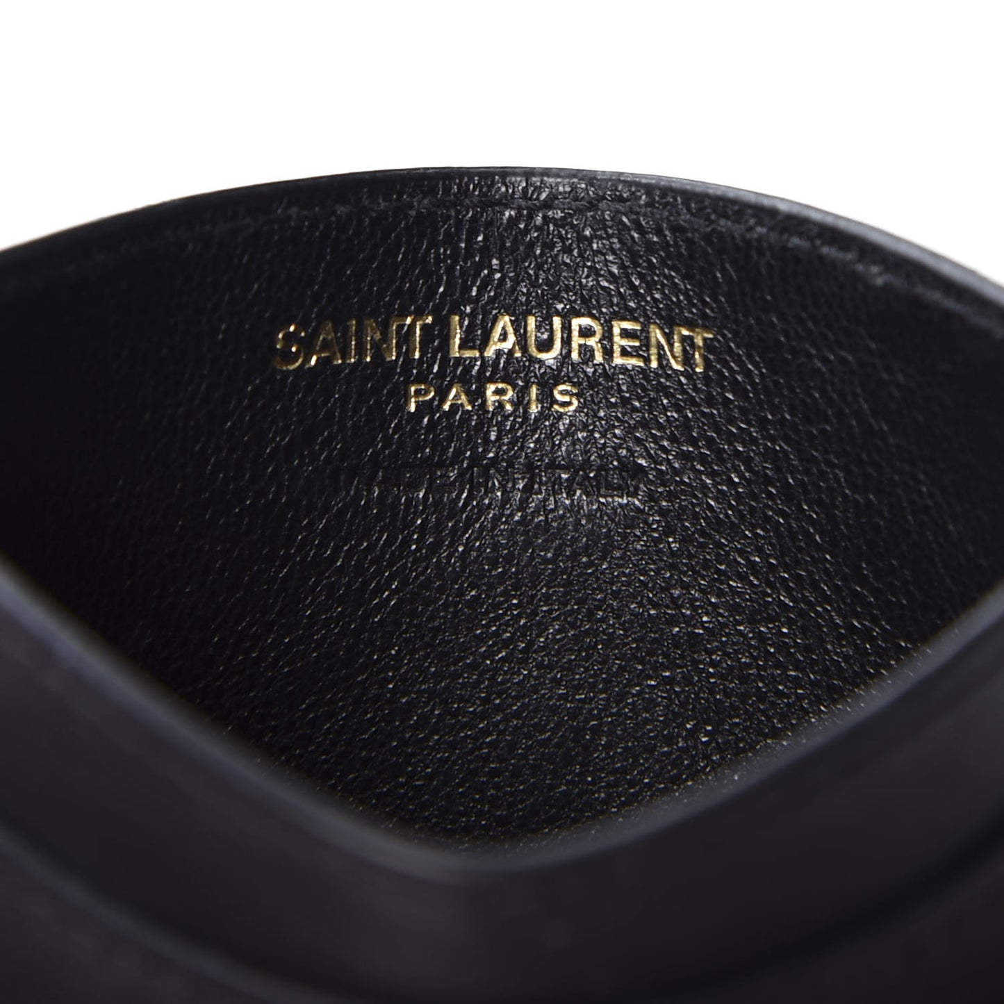 Calfskin Monogram Credit Card Case Black