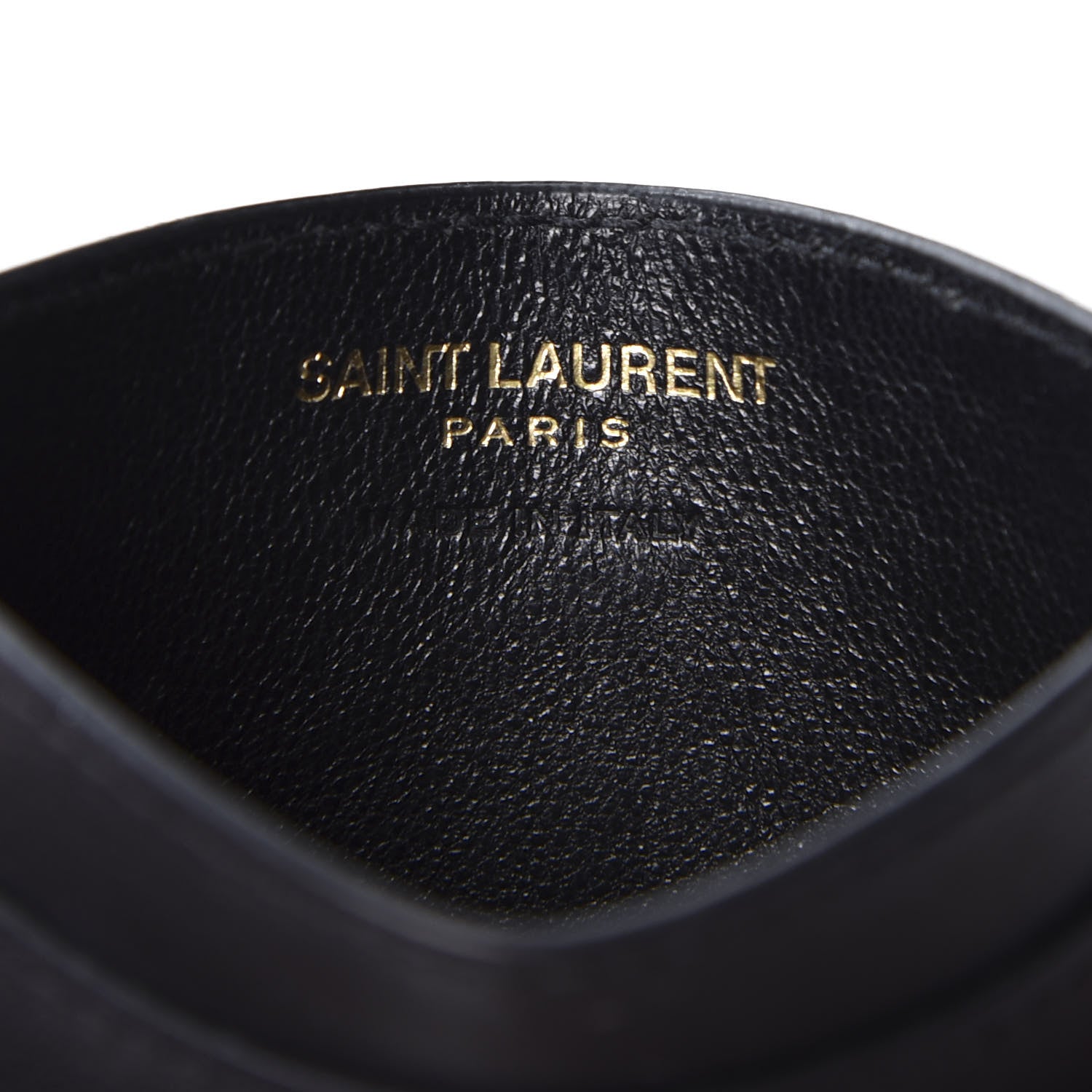 Saint Laurent Calfskin Monogram Credit Card Case Black 7 of 8