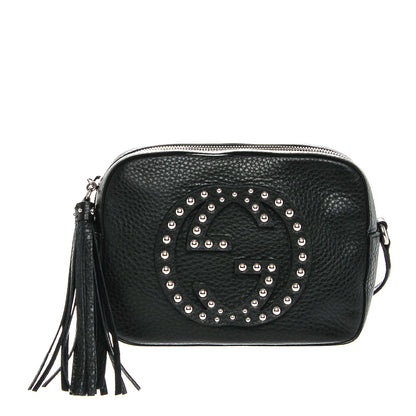 Gucci Pebbled Calfskin Studded Small Soho Disco Bag Black 1 of 7