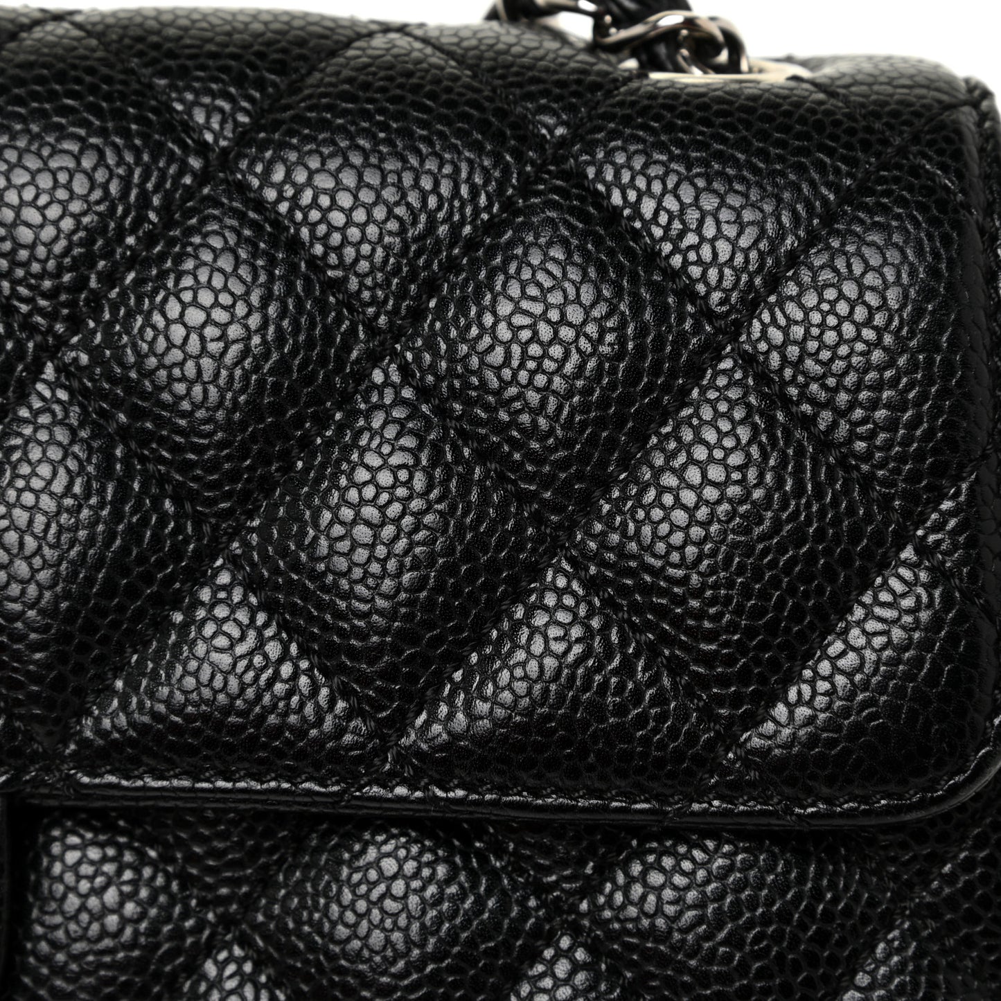 Caviar Quilted East West Flap Black