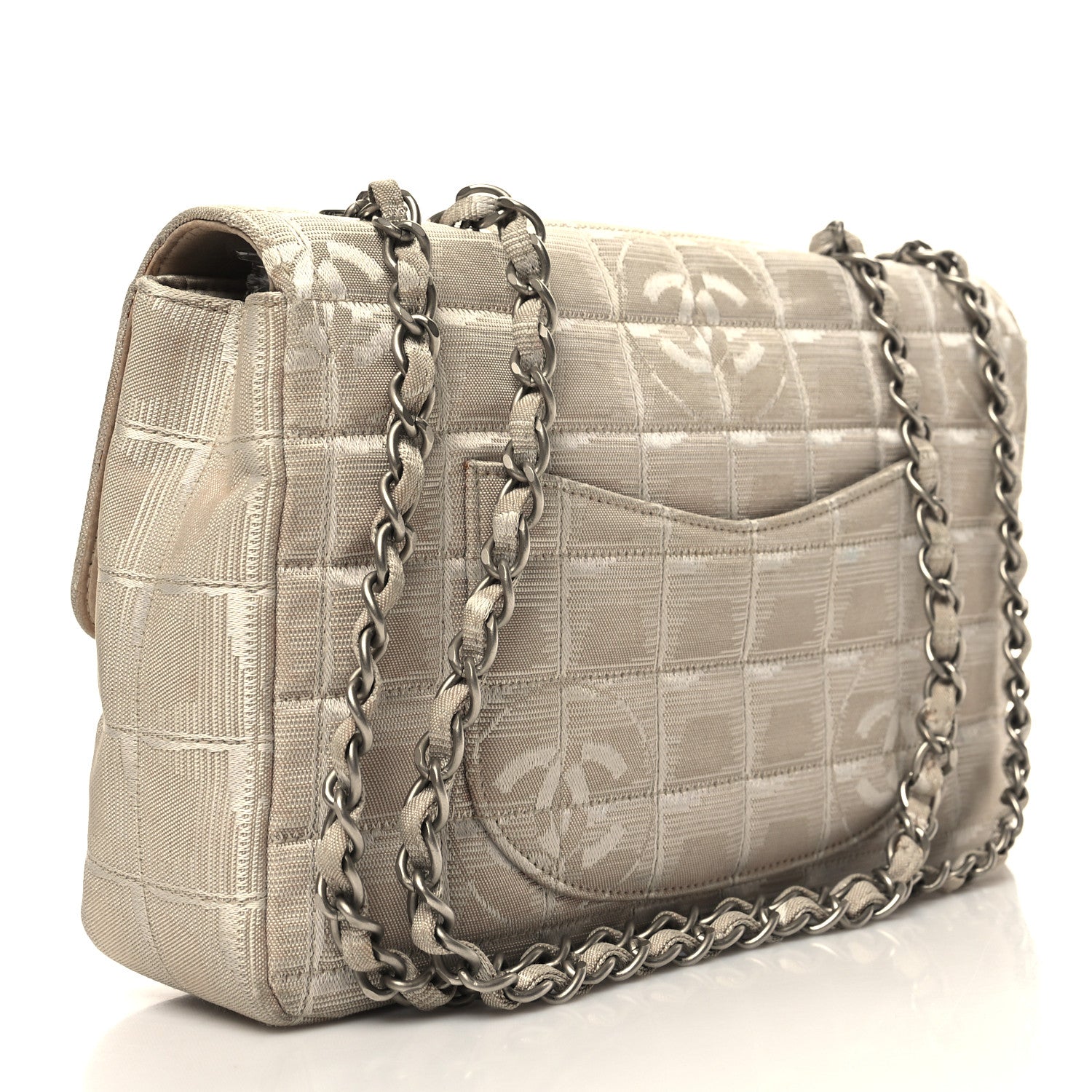Chanel Nylon Medium Travel Flap Light Beige 3 of 11