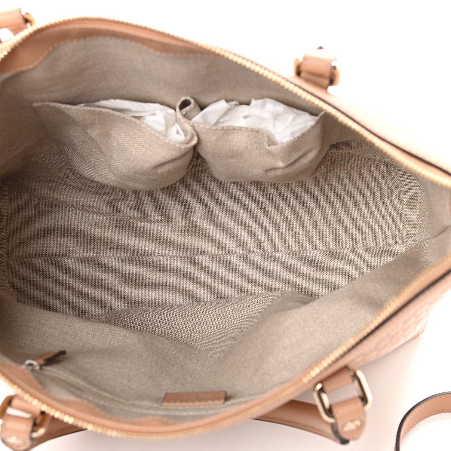 Gucci Soft Microguccissima Small Zippered Satchel Camelia 5 of 9