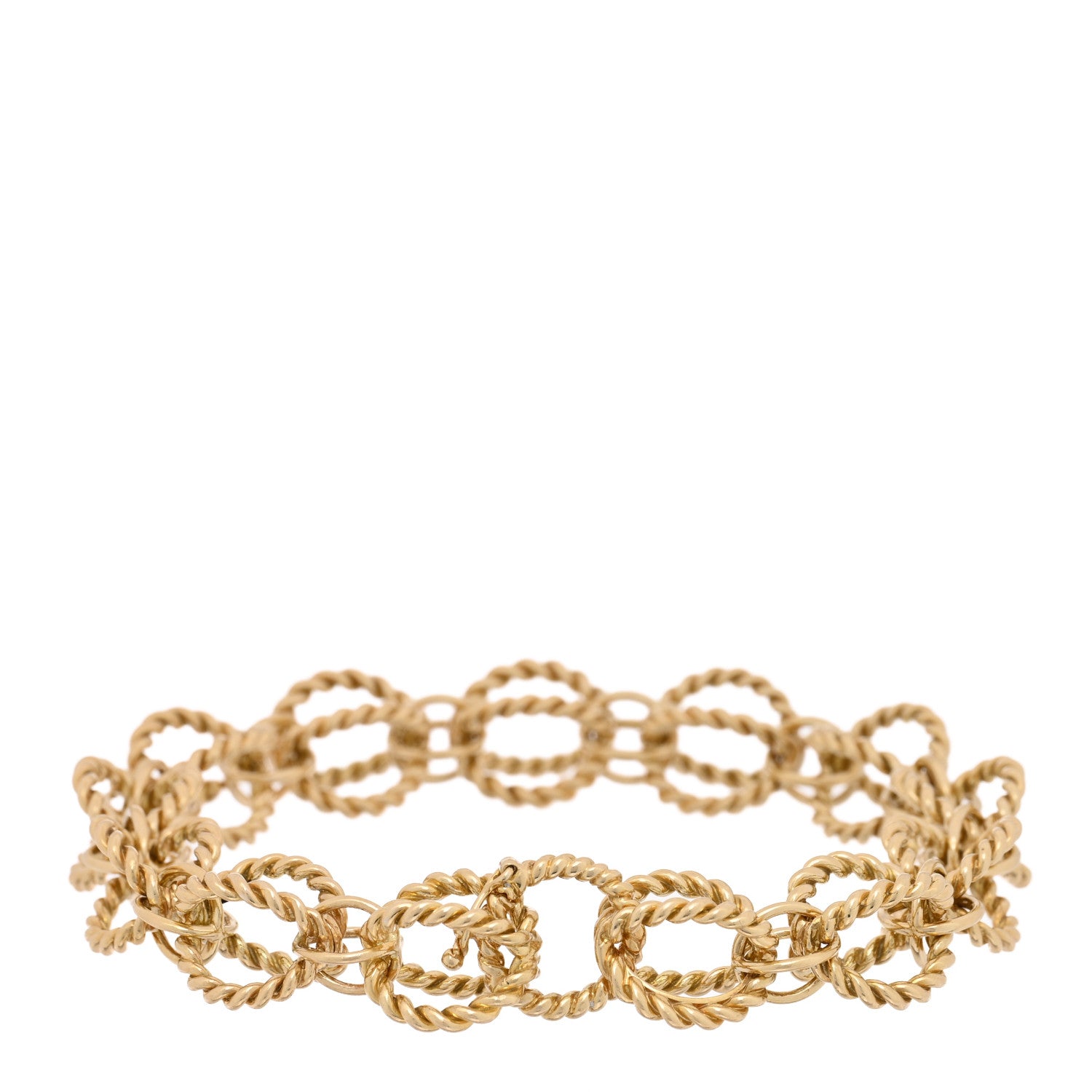 Tiffany 18K Yellow Gold Rope Circle Bracelet 2 of 4