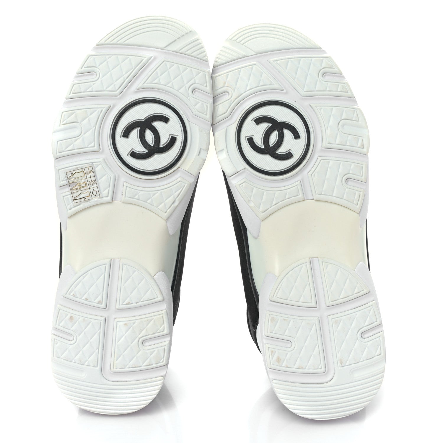 Chanel Lycra Fabric Womens CC Sneakers 40 Black White Pink 5 of 9