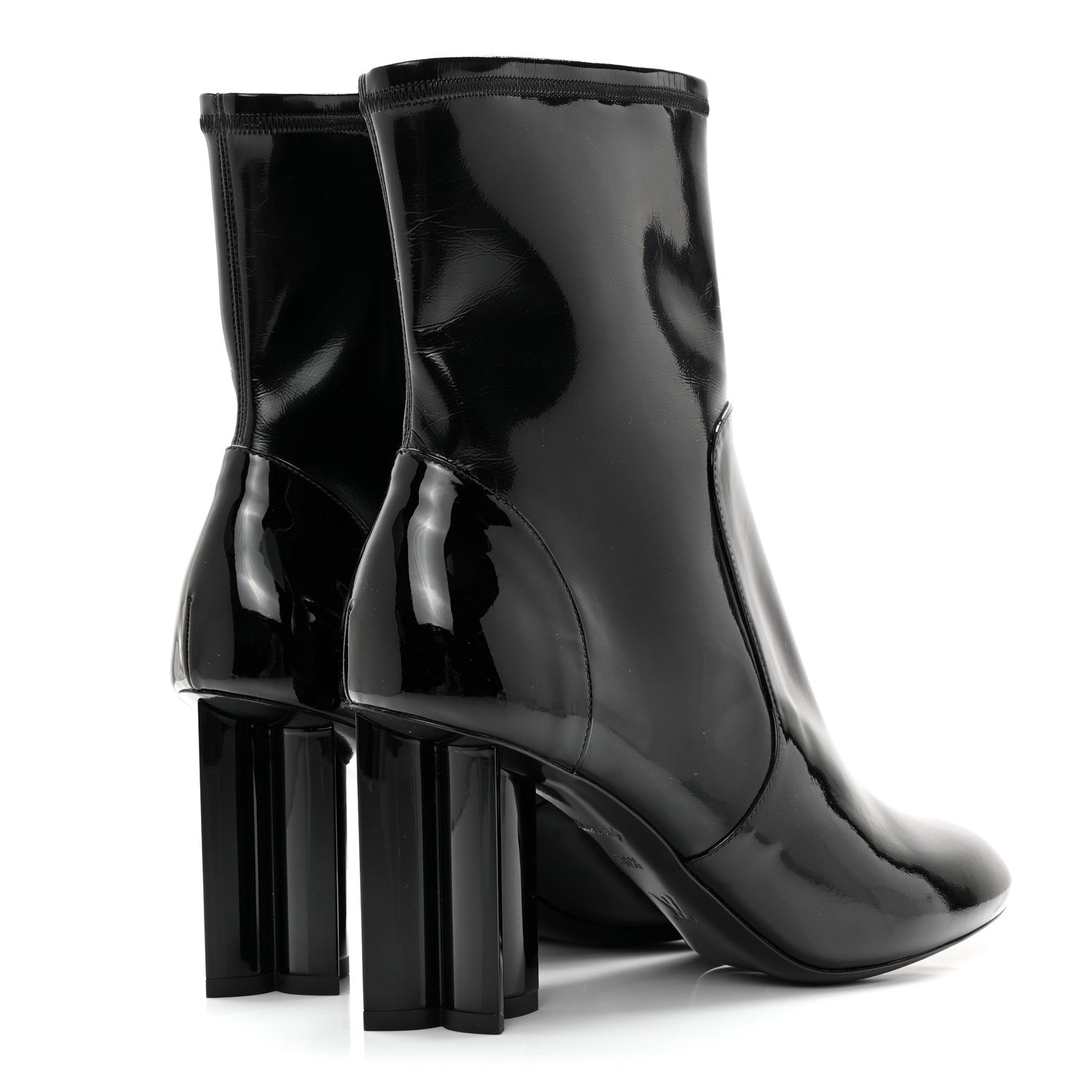 Louis Vuitton Patent Silhouette Ankle Boots 38.5 Black 4 of 11