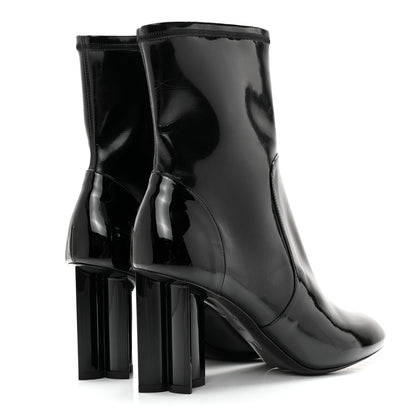 Louis Vuitton Patent Silhouette Ankle Boots 38.5 Black 4 of 11