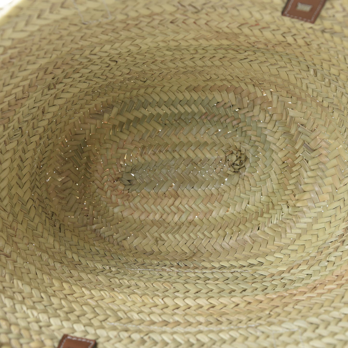 Raffia Basket Tote Bag Natural Tan Orange