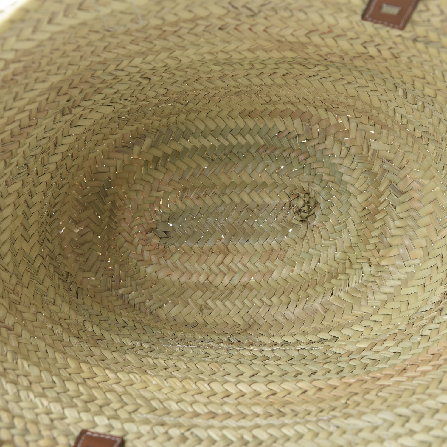 Loewe Raffia Basket Tote Bag Natural Tan Orange 5 of 9