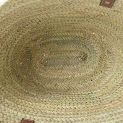 Loewe Raffia Basket Tote Bag Natural Tan Orange 5 of 9